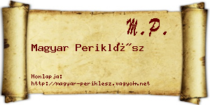 Magyar Periklész névjegykártya